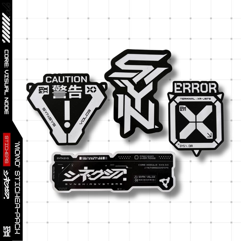 Cyberpunk Hacker Sticker Set